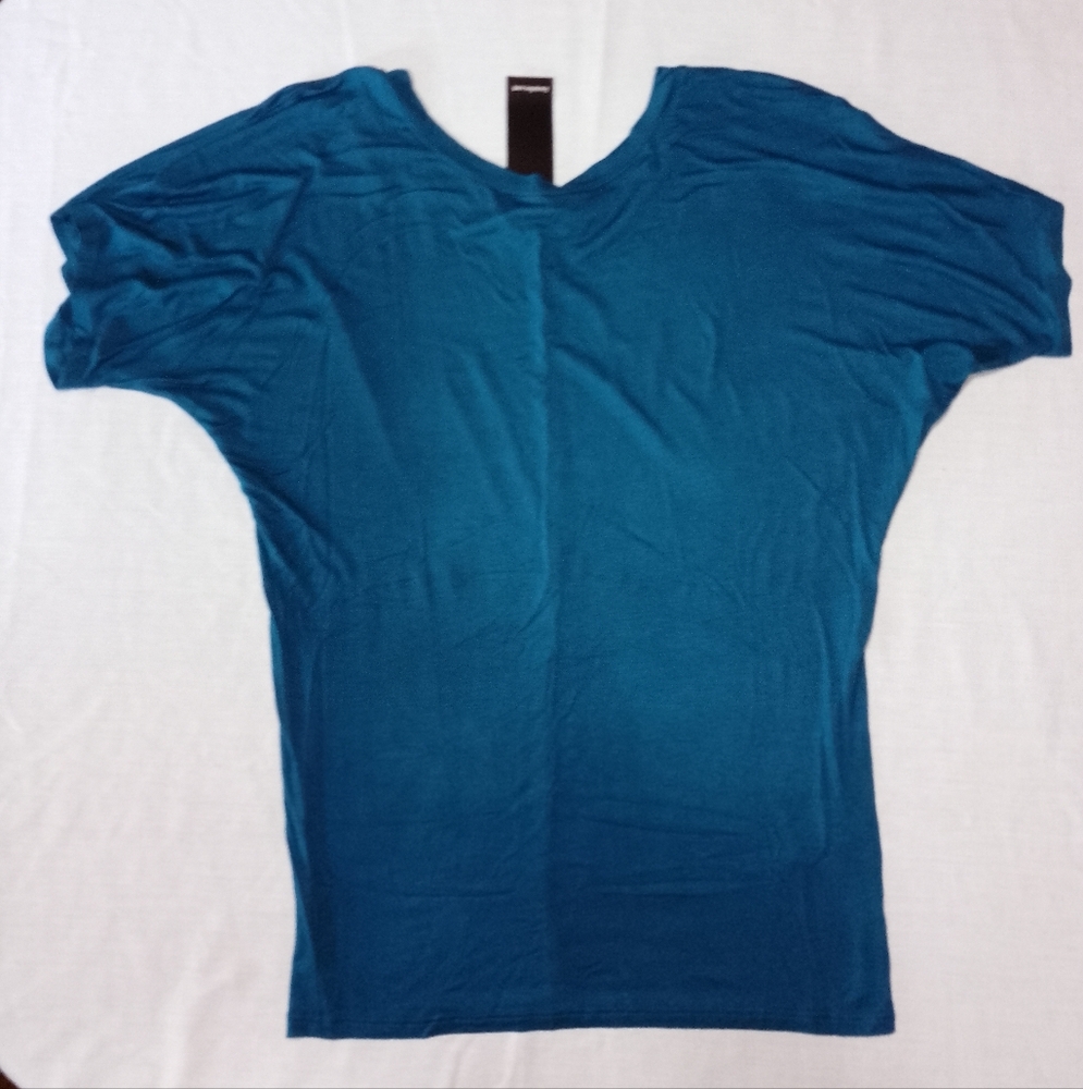 Free to Live Turquoise Short Sleeve Blouse